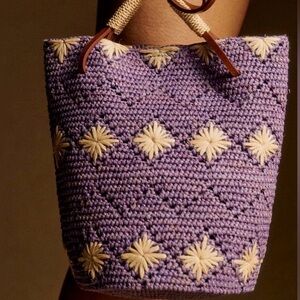 Sezane Rosie Bucket Purple Crochet